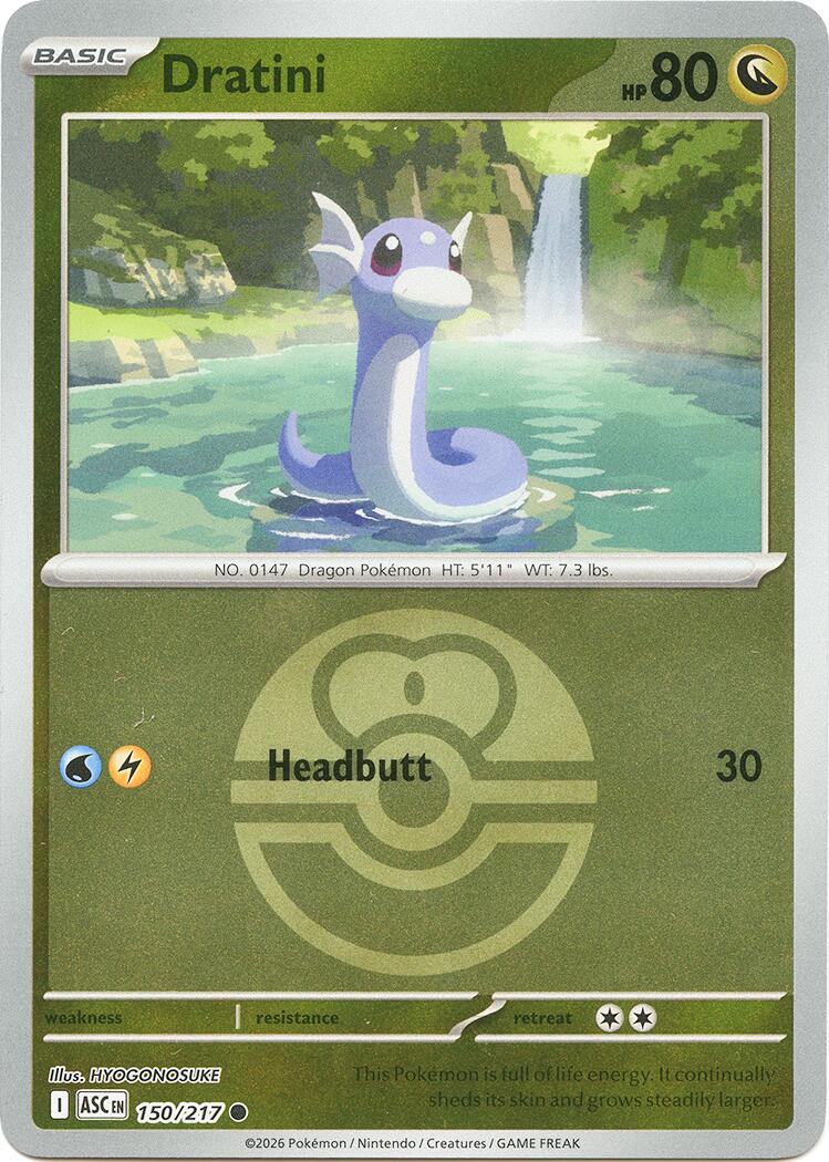 Dratini (150/217) (Love Ball) [Mega Evolution: Ascended Heroes] | Galaxy Games LLC