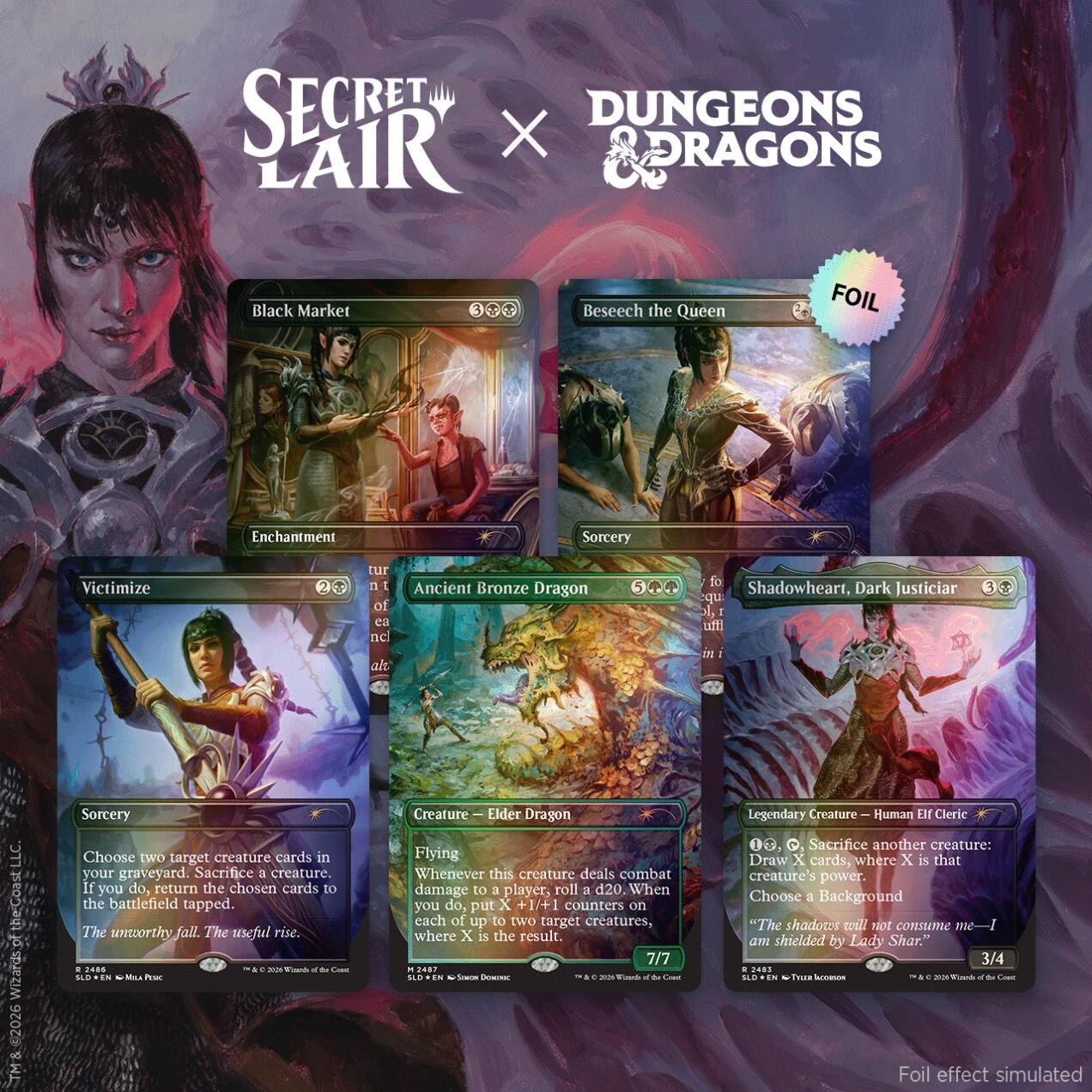 Secret Lair x Dungeons & Dragons: Shadowheart's Devotion (Foil Edition) | Galaxy Games LLC