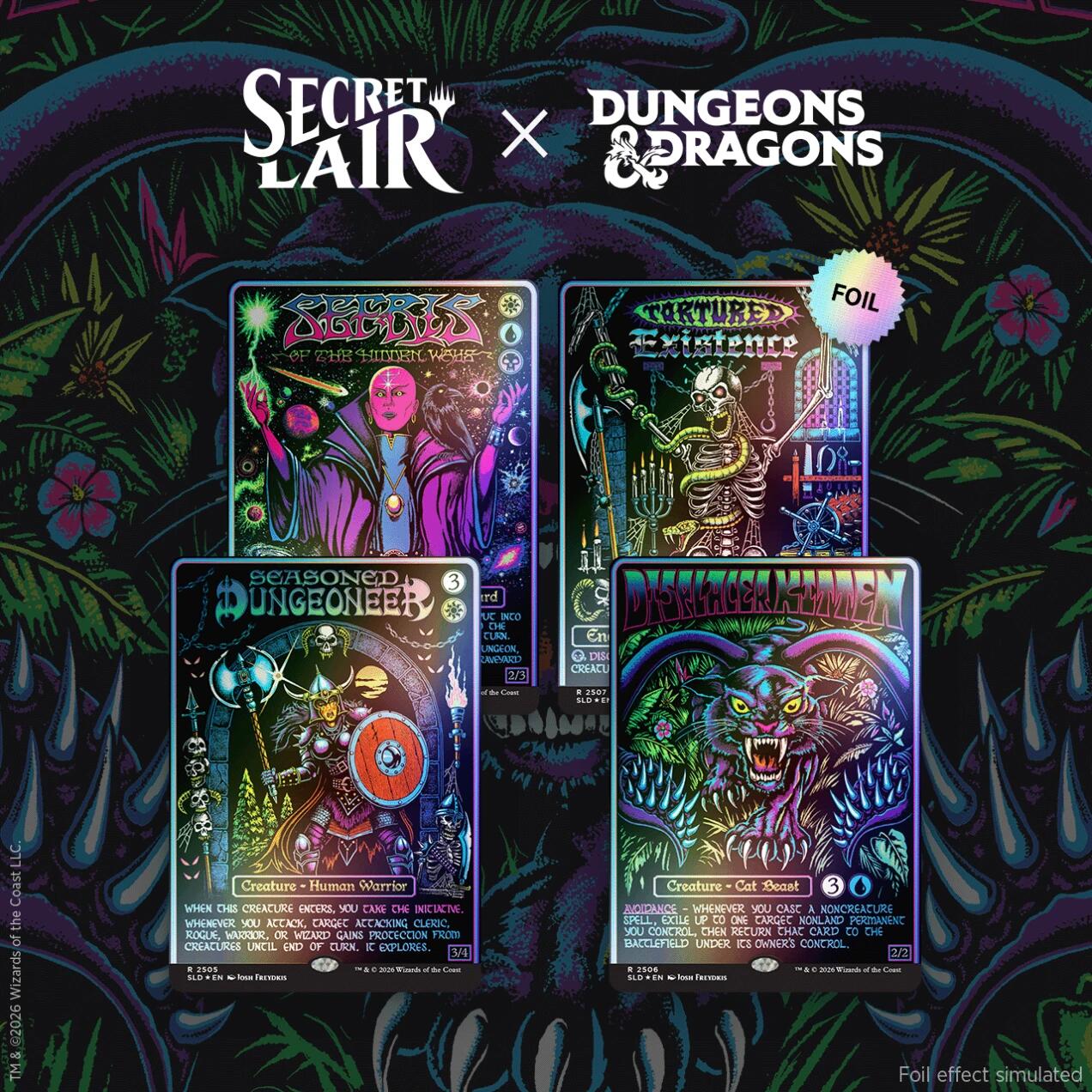 Secret Lair x Dungeons & Dragons: Black Lights & Dark Dungeons (Foil Edition) | Galaxy Games LLC