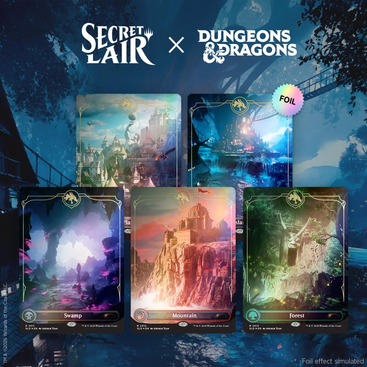Secret Lair x Dungeons & Dragons: Lands of the Forgotten Realms (Foil Edition) | Galaxy Games LLC