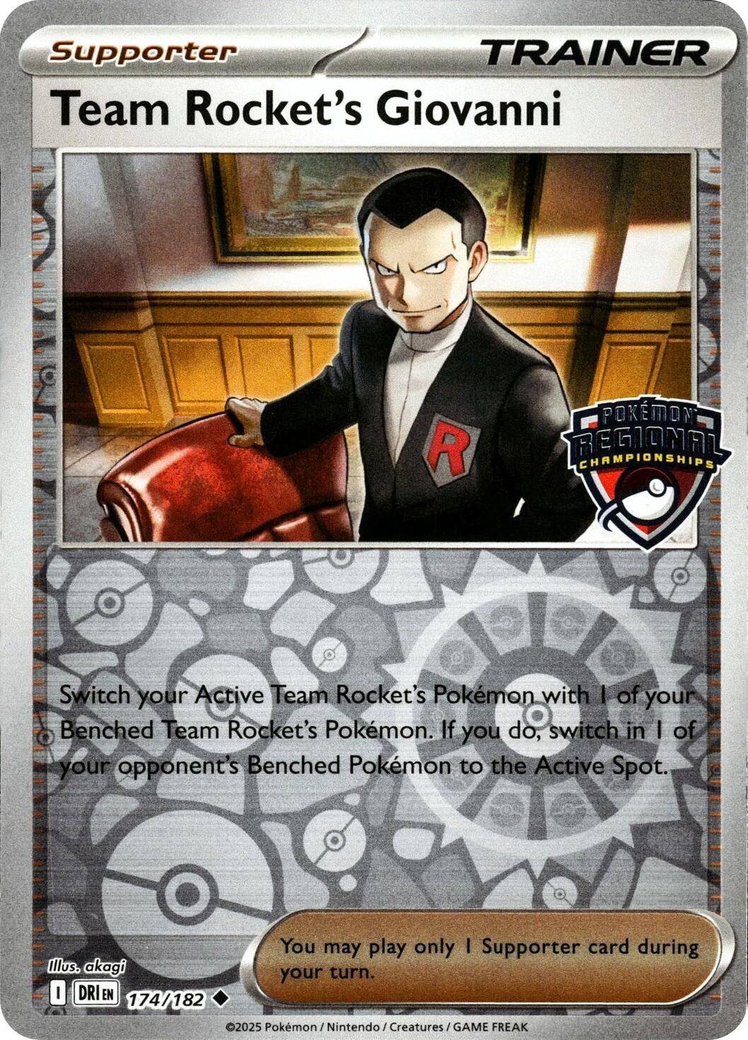 Team Rocket's Giovanni (174/182) [League & Championship Cards] | Galaxy Games LLC
