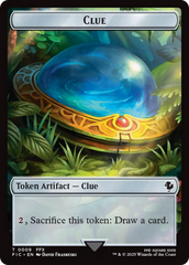 Clue // Treasure Double-Sided Token (Surge Foil) [FINAL FANTASY Commander Tokens] | Galaxy Games LLC