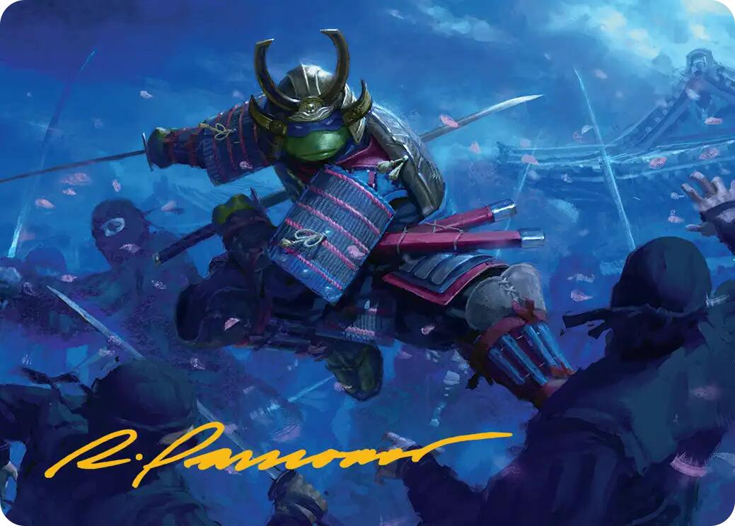 Leonardo, Sewer Samurai Art Card (1/54) (Gold-Stamped Signature) [Teenage Mutant Ninja Turtles Art Series] | Galaxy Games LLC