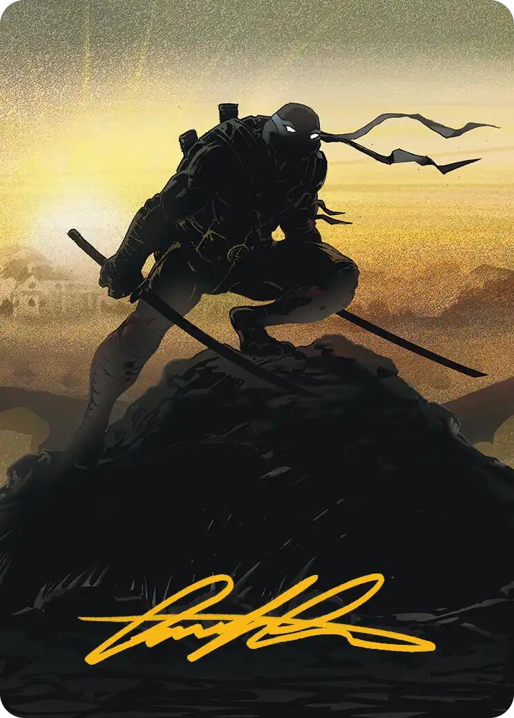 Leonardo, Sewer Samurai Art Card (20/54) (Gold-Stamped Signature) [Teenage Mutant Ninja Turtles Art Series] | Galaxy Games LLC