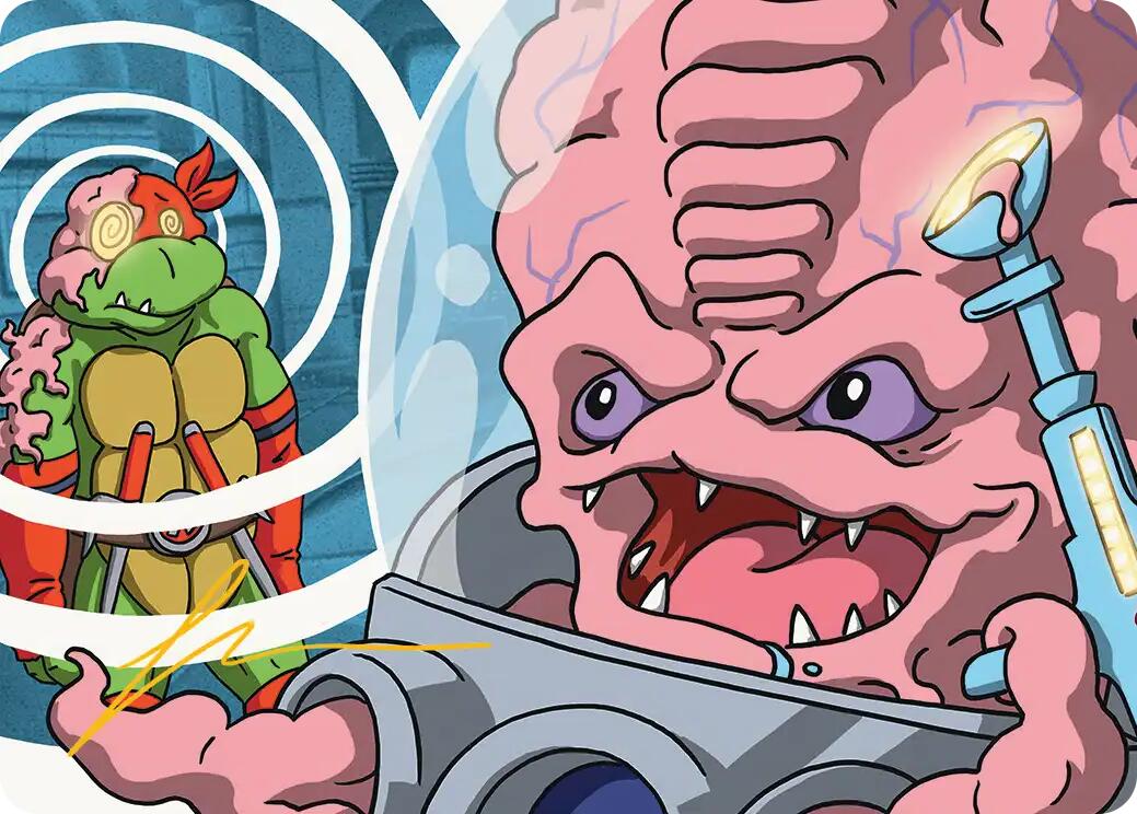 Krang, Master Mind Art Card (25/54) (Gold-Stamped Signature) [Teenage Mutant Ninja Turtles Art Series] | Galaxy Games LLC