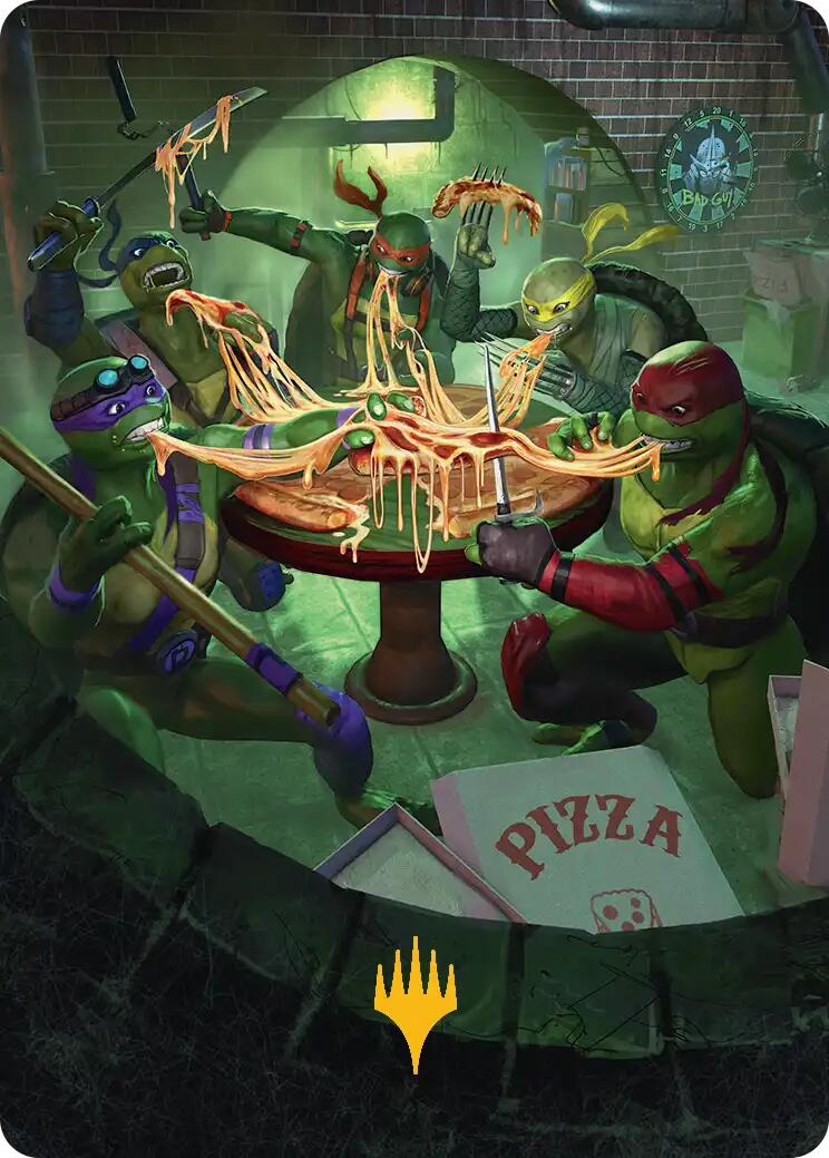 Food Chain Art Card (Gold-Stamped) [Teenage Mutant Ninja Turtles Art Series] | Galaxy Games LLC