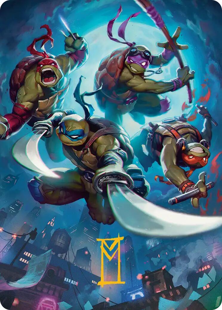 Heroes in a Half Shell Art Card (Gold-Stamped Signature) [Teenage Mutant Ninja Turtles Art Series] | Galaxy Games LLC