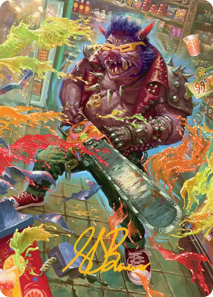 Bebop, Porcine Punk Art Card (Gold-Stamped Signature) [Teenage Mutant Ninja Turtles Art Series] | Galaxy Games LLC