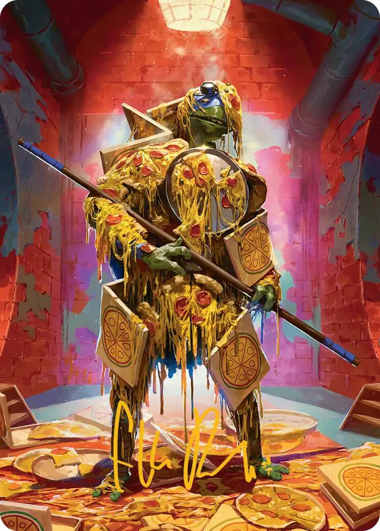 Commander's Plate Art Card (Gold-Stamped Signature) [Teenage Mutant Ninja Turtles Art Series] | Galaxy Games LLC