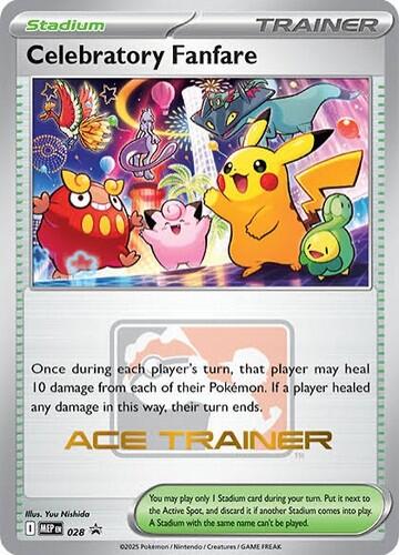 Celebratory Fanfare (028) (Ace Trainer) [Mega Evolution Promo] | Galaxy Games LLC