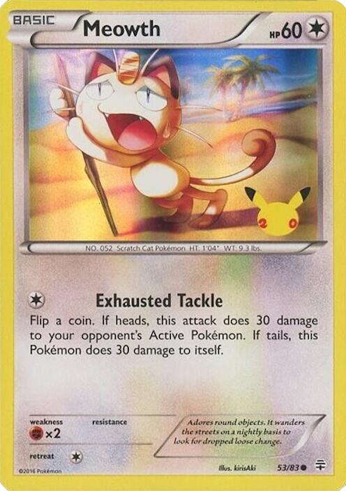 Meowth (053/083) - 53/83 (20th Anniversary) [Miscellaneous Cards] | Galaxy Games LLC