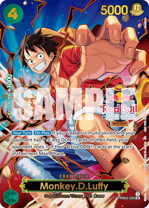 Monkey.D.Luffy (Red Bull Double Don!!) (Winner) (Textured) [One Piece Promotion Cards] | Galaxy Games LLC