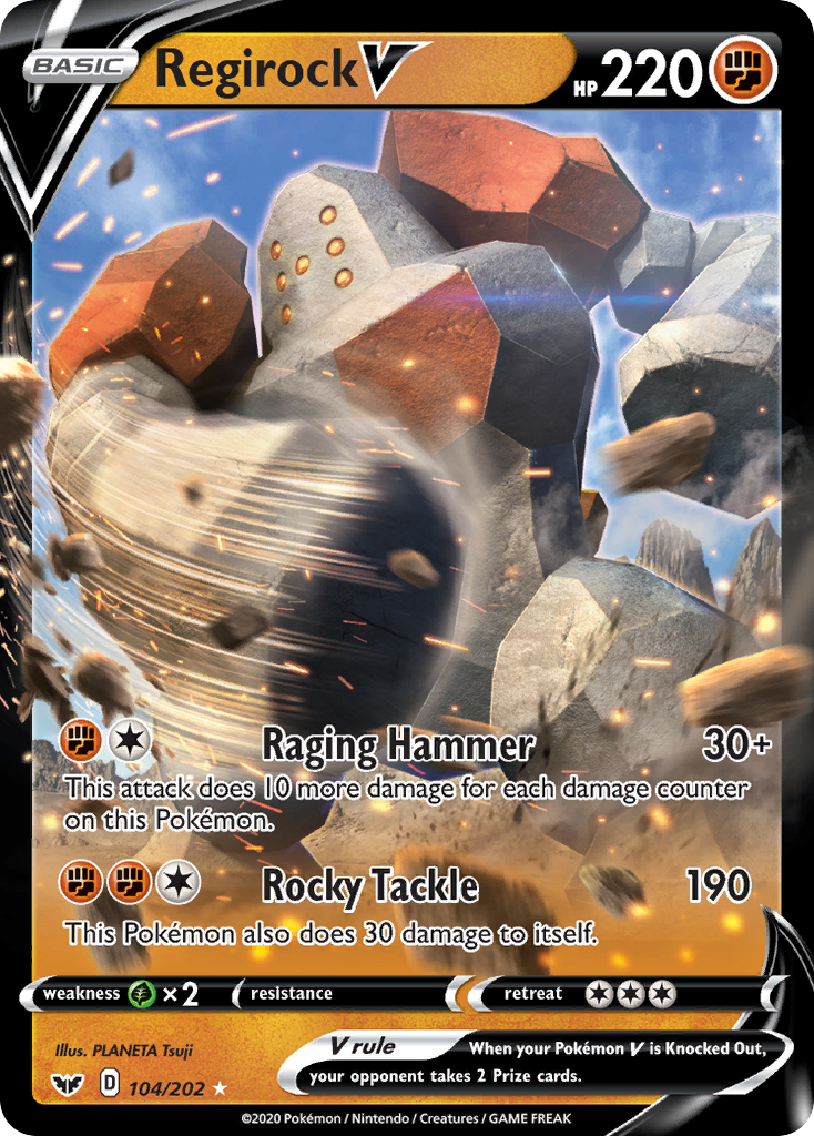 Regirock V (104/202) [Sword & Shield: Base Set] | Galaxy Games LLC