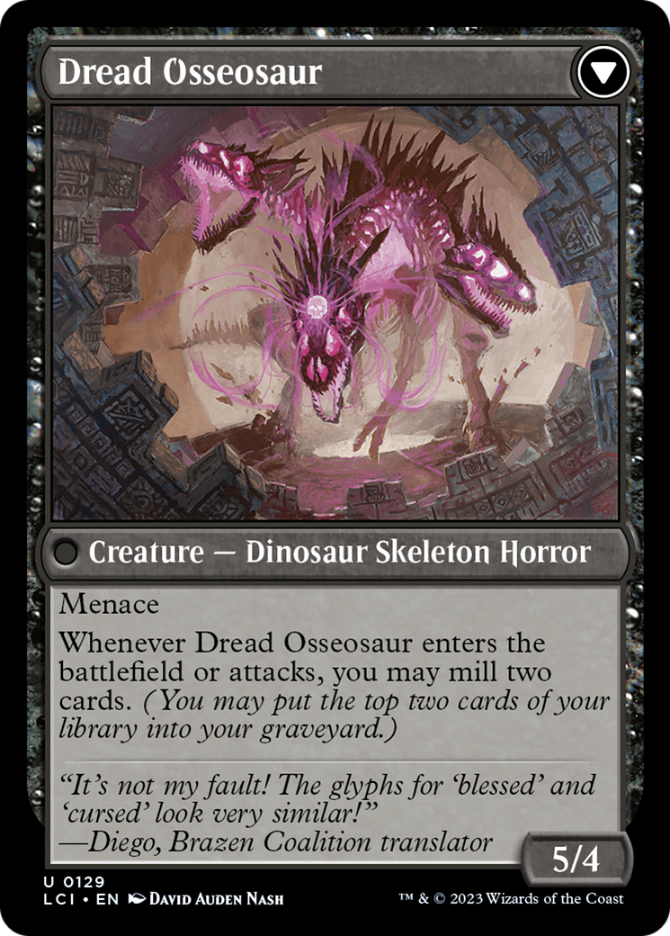 Visage of Dread // Dread Osseosaur [The Lost Caverns of Ixalan] | Galaxy Games LLC