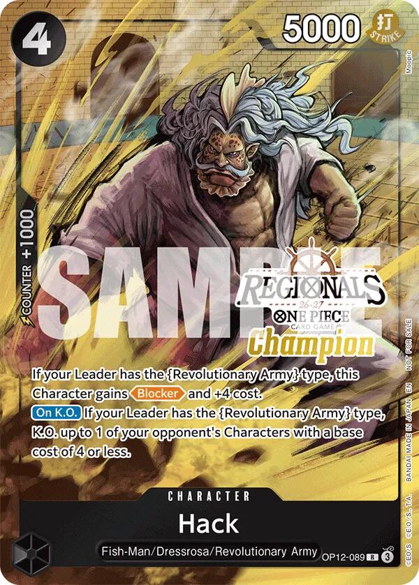 Hack (Regionals Champion Card Set 26-27) [One Piece Promotion Cards] | Galaxy Games LLC