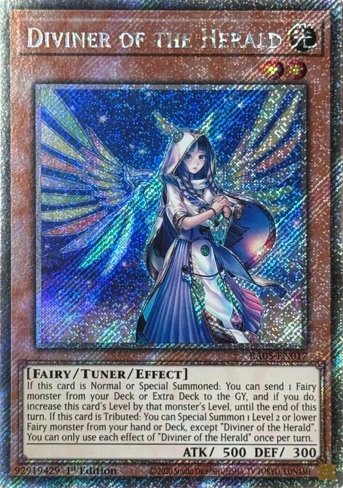 Diviner of the Herald (Platinum Secret Rare) [RA05-EN017] Platinum Secret Rare | Galaxy Games LLC