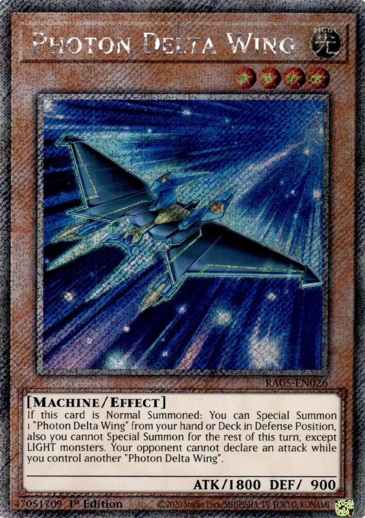 Photon Delta Wing (Platinum Secret Rare) [RA05-EN026] Platinum Secret Rare | Galaxy Games LLC