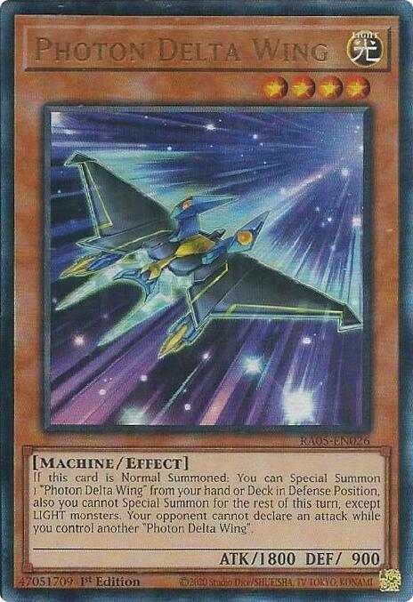 Photon Delta Wing (Ultimate Rare) [RA05-EN026] Ultimate Rare | Galaxy Games LLC