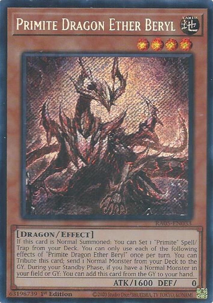 Primite Dragon Ether Beryl (Secret Rare) [RA05-EN033] Secret Rare | Galaxy Games LLC