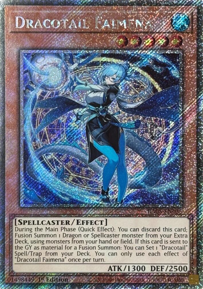 Dracotail Faimena (Platinum Secret Rare) [RA05-EN035] Platinum Secret Rare | Galaxy Games LLC