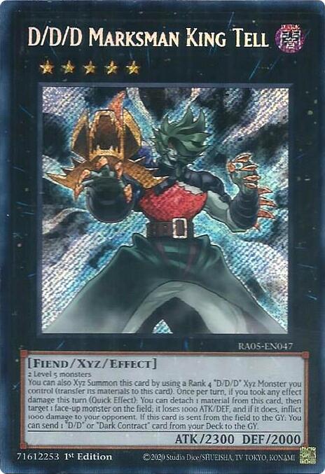 D/D/D Marksman King Tell (Secret Rare) [RA05-EN047] Secret Rare | Galaxy Games LLC
