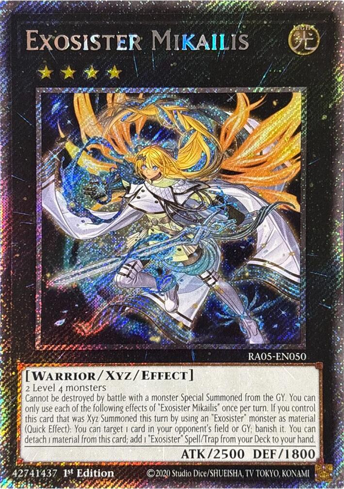 Exosister Mikailis (Platinum Secret Rare) [RA05-EN050] Platinum Secret Rare | Galaxy Games LLC