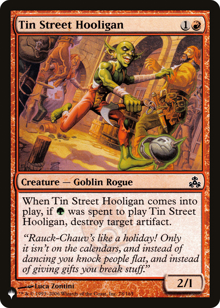 Tin Street Hooligan [The List Reprints] | Galaxy Games LLC