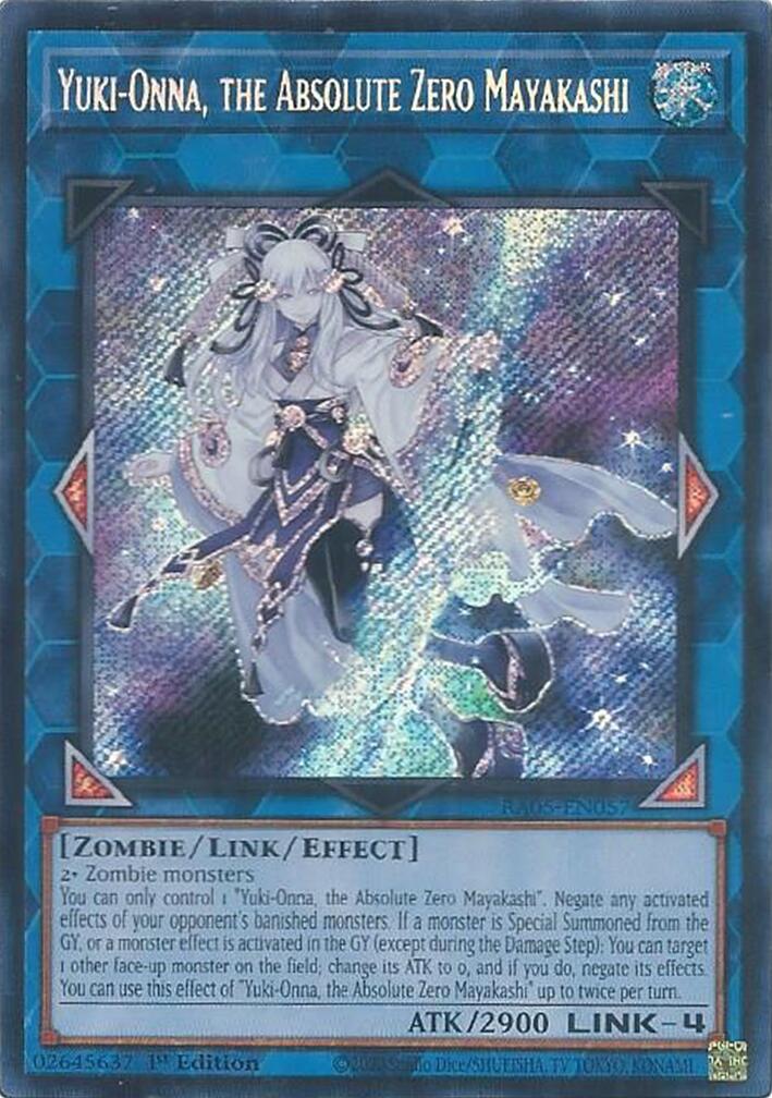 Yuki-Onna, the Absolute Zero Mayakashi (Secret Rare) [RA05-EN057] Secret Rare | Galaxy Games LLC