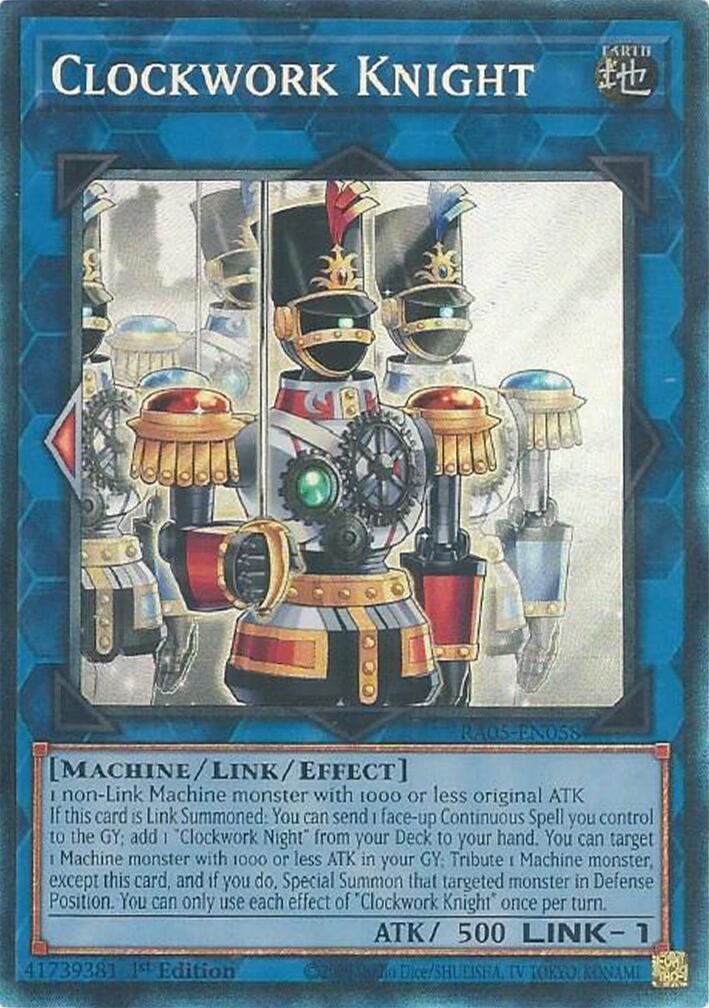 Clockwork Knight (Collector's Rare) [RA05-EN058] Collector's Rare | Galaxy Games LLC