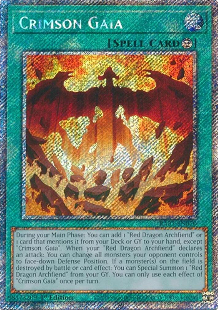 Crimson Gaia (Platinum Secret Rare) [RA05-EN070] Platinum Secret Rare | Galaxy Games LLC