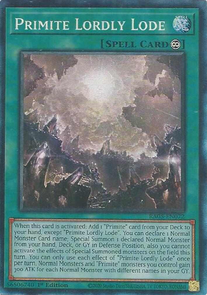 Primite Lordly Lode (Collector's Rare) [RA05-EN072] Collector's Rare | Galaxy Games LLC