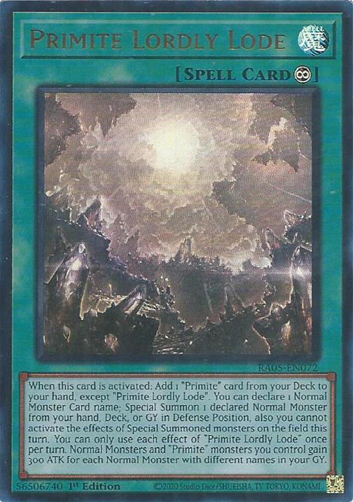 Primite Lordly Lode (Ultra Rare) [RA05-EN072] Ultra Rare | Galaxy Games LLC