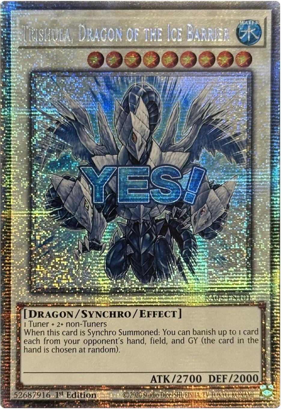 Trishula, Dragon of the Ice Barrier (Starlight Rare) [RA05-EN101] Starlight Rare | Galaxy Games LLC
