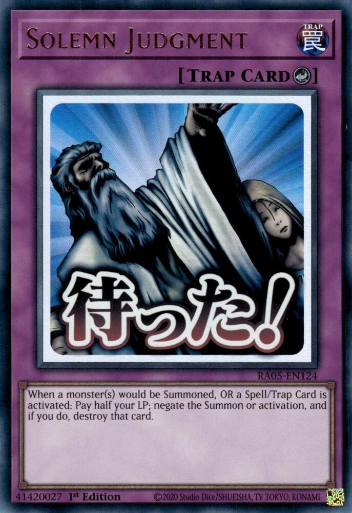 Solemn Judgment [RA05-EN124] Ultra Rare | Galaxy Games LLC