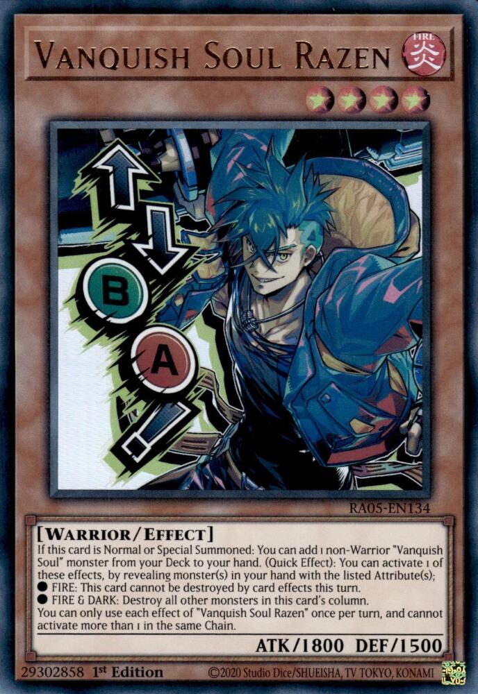 Vanquish Soul Razen [RA05-EN134] Ultra Rare | Galaxy Games LLC