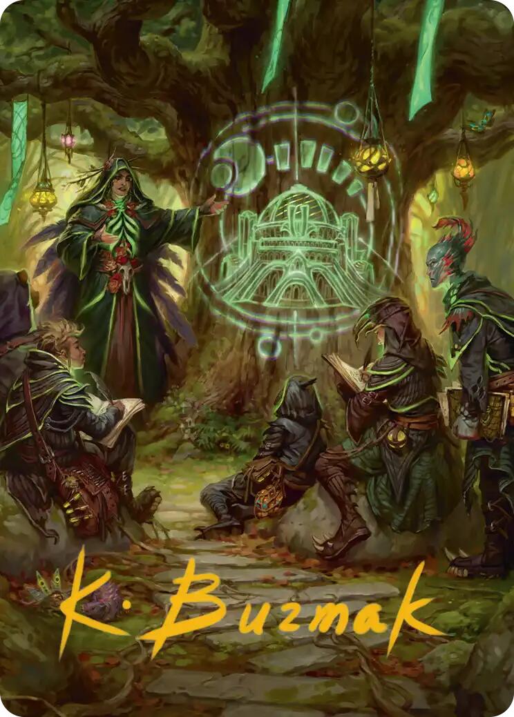 Sylvan Library Art Card (Gold-Stamped Signature) [Secrets of Strixhaven Art Series] | Galaxy Games LLC