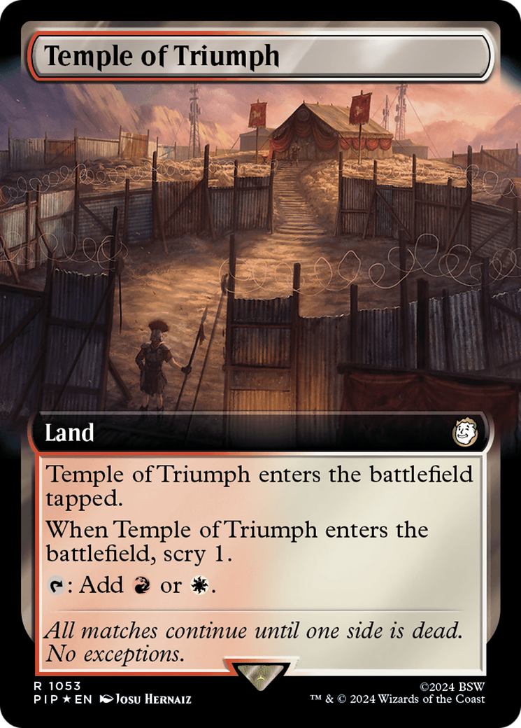 Temple of Triumph (Extended Art) (Surge Foil) [Fallout] | Galaxy Games LLC