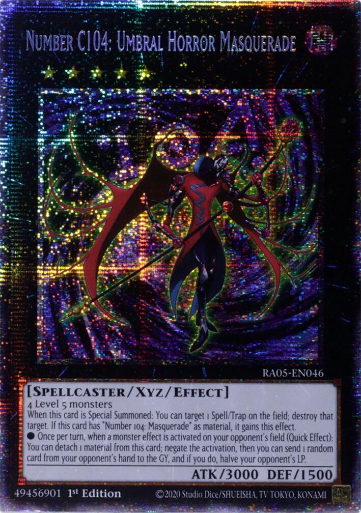 Number C104: Umbral Horror Masquerade (Starlight Rare) [RA05-EN046] Starlight Rare | Galaxy Games LLC