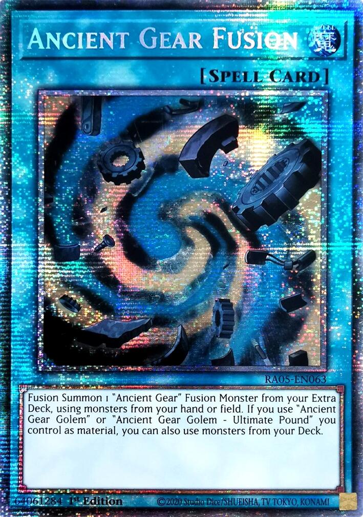 Ancient Gear Fusion (Starlight Rare) [RA05-EN063] Starlight Rare | Galaxy Games LLC