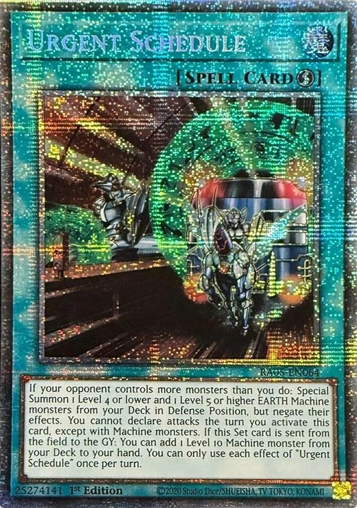 Urgent Schedule (Starlight Rare) [RA05-EN064] Starlight Rare | Galaxy Games LLC