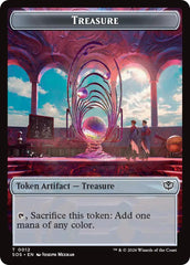 Primo, The Indivisble // Treasure Double-Sided Token [Secrets of Strixhaven Commander Tokens] | Galaxy Games LLC