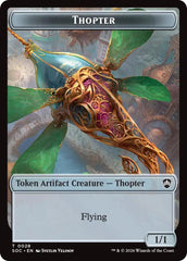Thopter // Fractal (0004) Double-Sided Token [Secrets of Strixhaven Commander Tokens] | Galaxy Games LLC