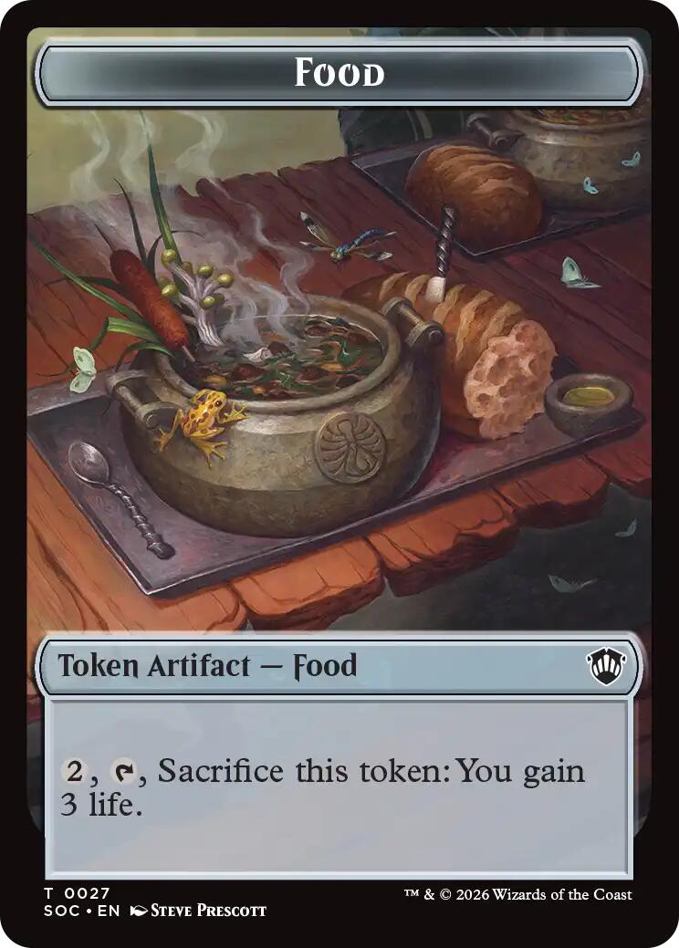 Food // Frog Lizard Double-Sided Token [Secrets of Strixhaven Commander Tokens] | Galaxy Games LLC