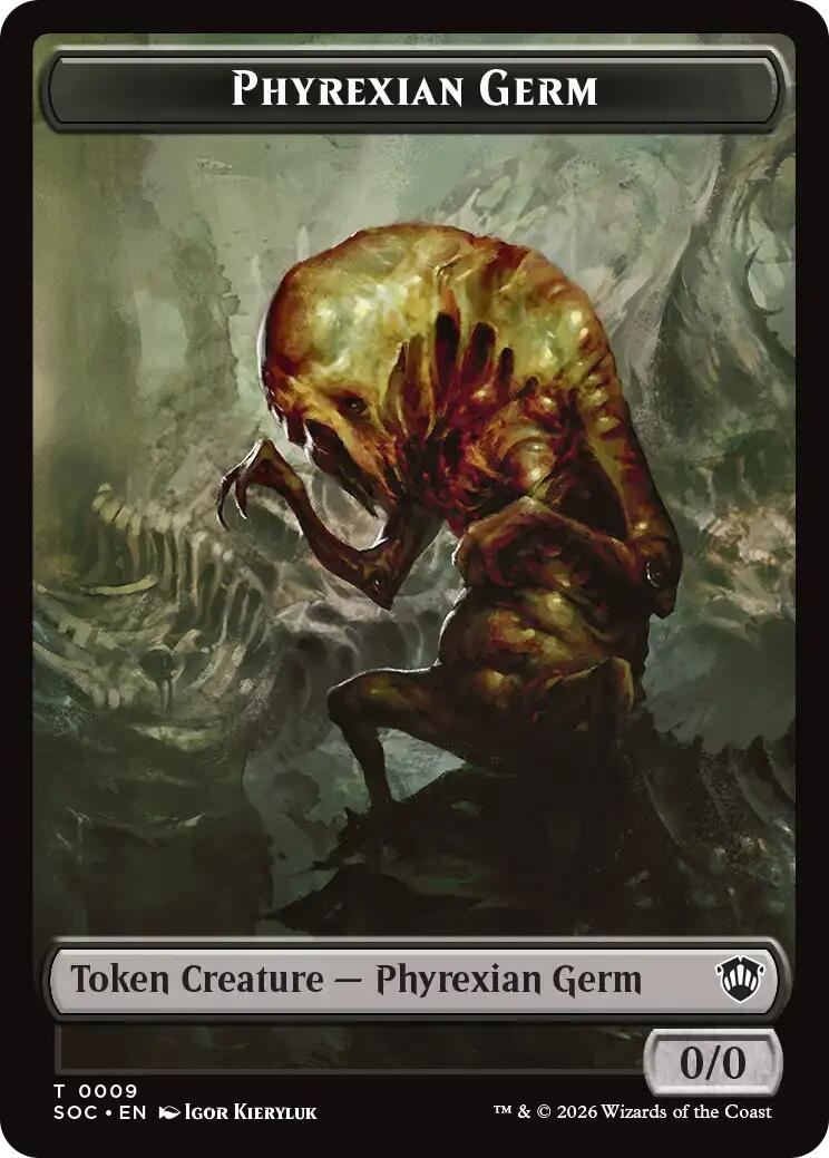 Phyrexian Germ // Thopter Double-Sided Token [Secrets of Strixhaven Commander Tokens] | Galaxy Games LLC