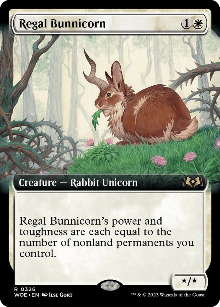 Regal Bunnicorn (Extended Art) [Wilds of Eldraine] | Galaxy Games LLC