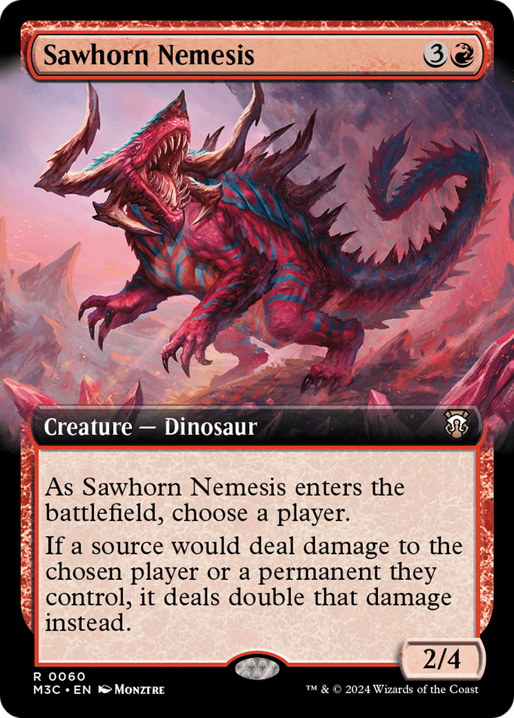 Sawhorn Nemesis (Extended Art) [Modern Horizons 3 Commander] | Galaxy Games LLC