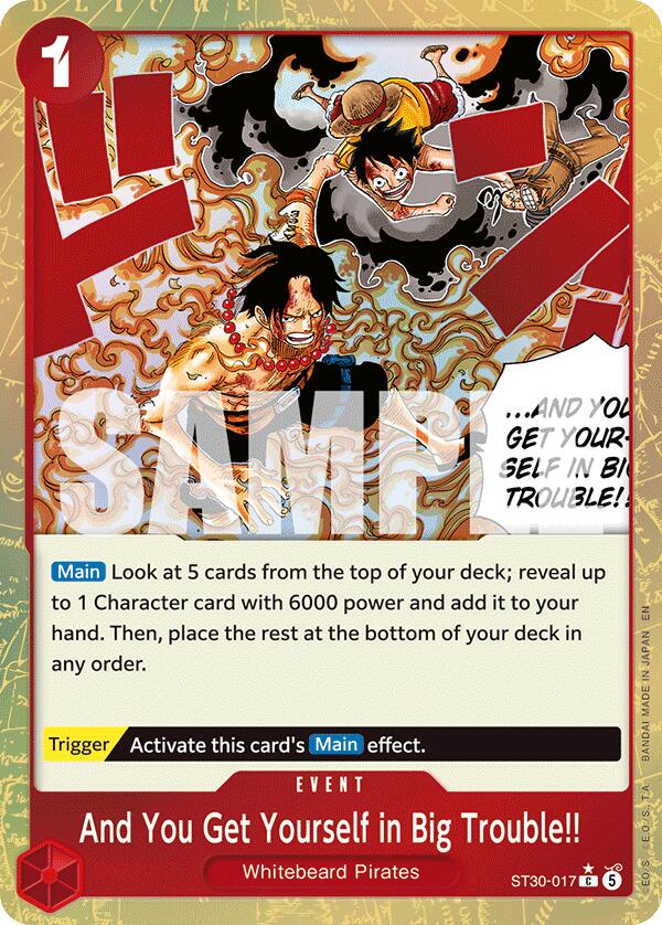 And You Get Yourself in Big Trouble!! (Parallel) [Starter Deck EX: Luffy & Ace] | Galaxy Games LLC