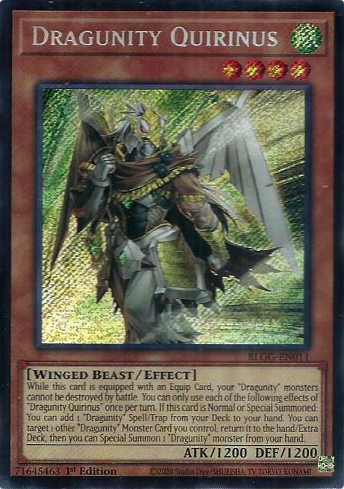 Dragunity Quirinus [BLGG-EN011] Secret Rare | Galaxy Games LLC