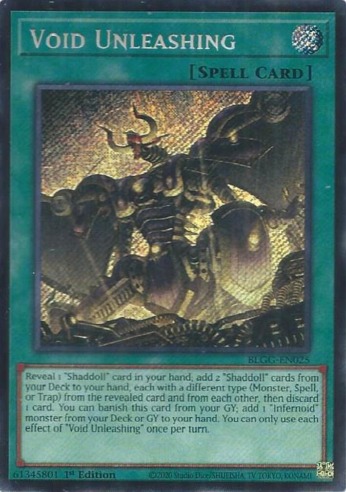 Void Unleashing [BLGG-EN025] Secret Rare | Galaxy Games LLC