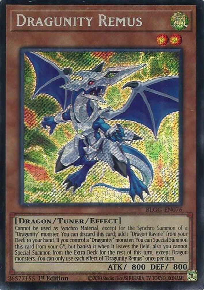 Dragunity Remus [BLGG-EN076] Secret Rare | Galaxy Games LLC